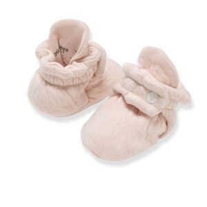 Organic Cotton Quilted Bee Baby Booties - Ranunculus pink 0-3 Months